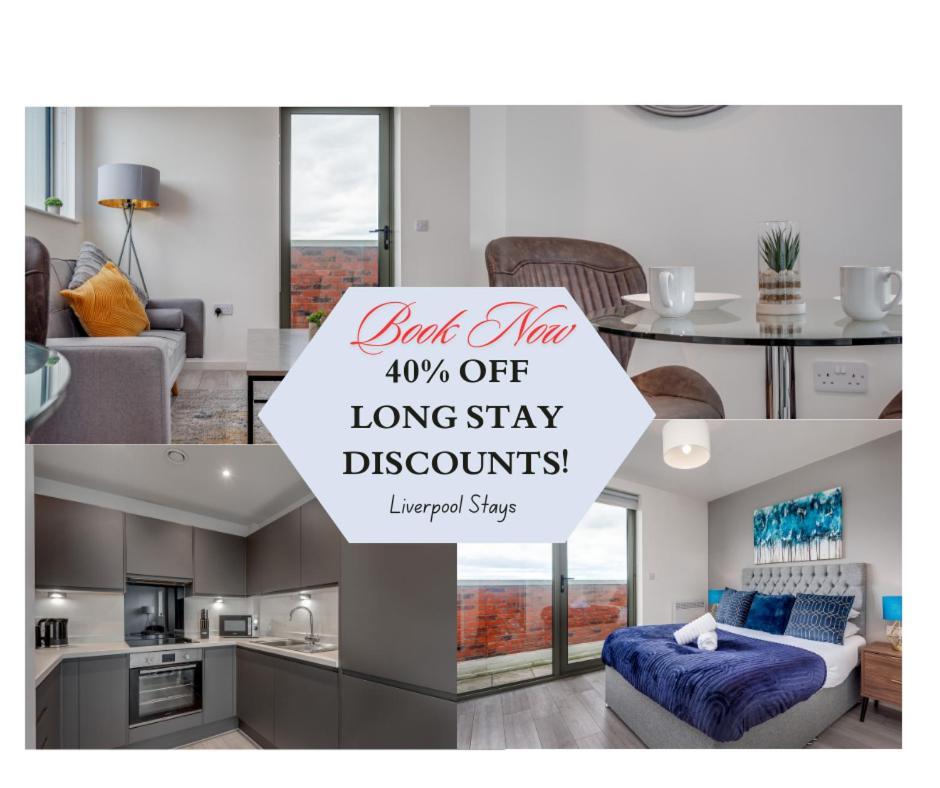 Huge Long Stay Savings! City View Balcony Penthouse Liverpool Dış mekan fotoğraf